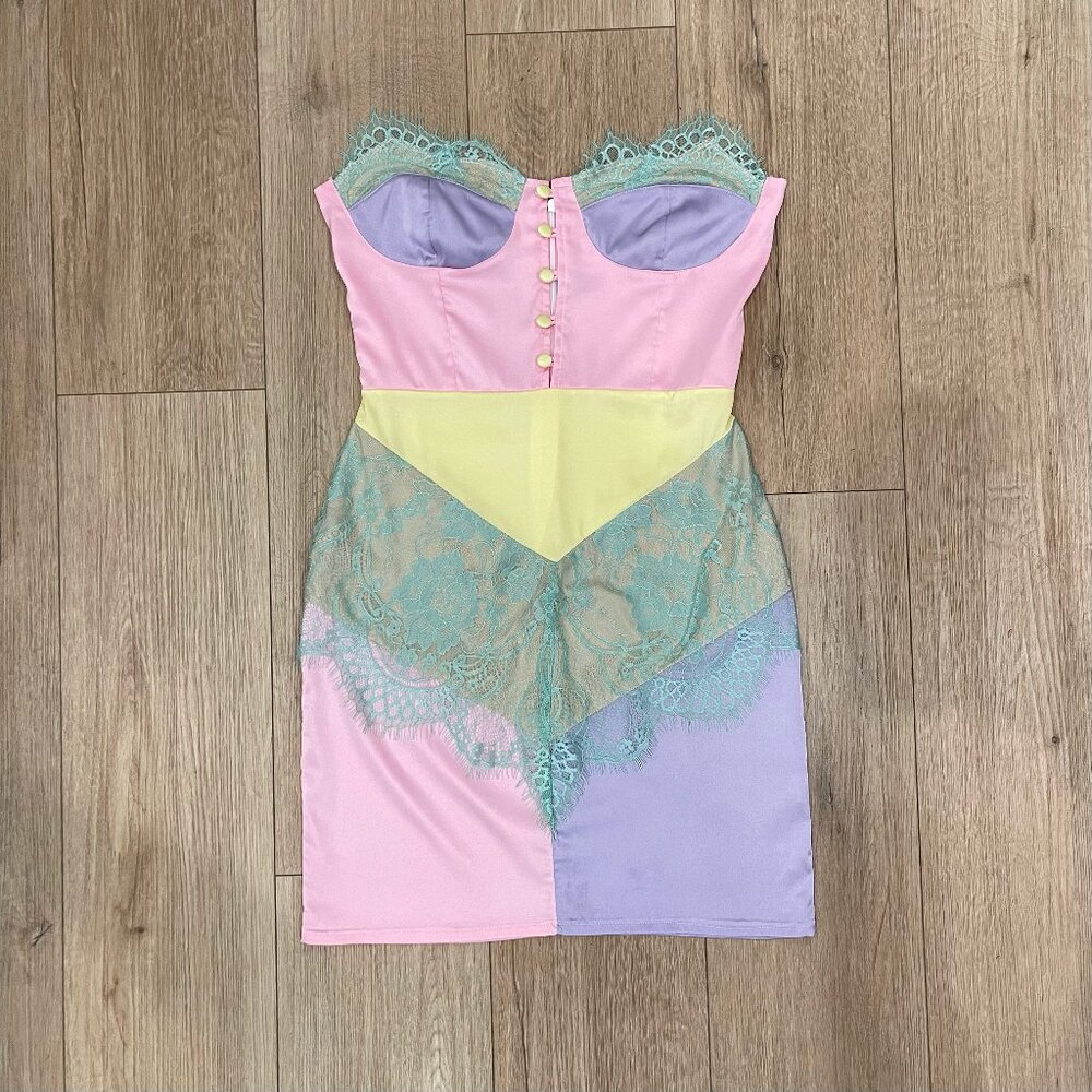 Strapless Colorblock Dress